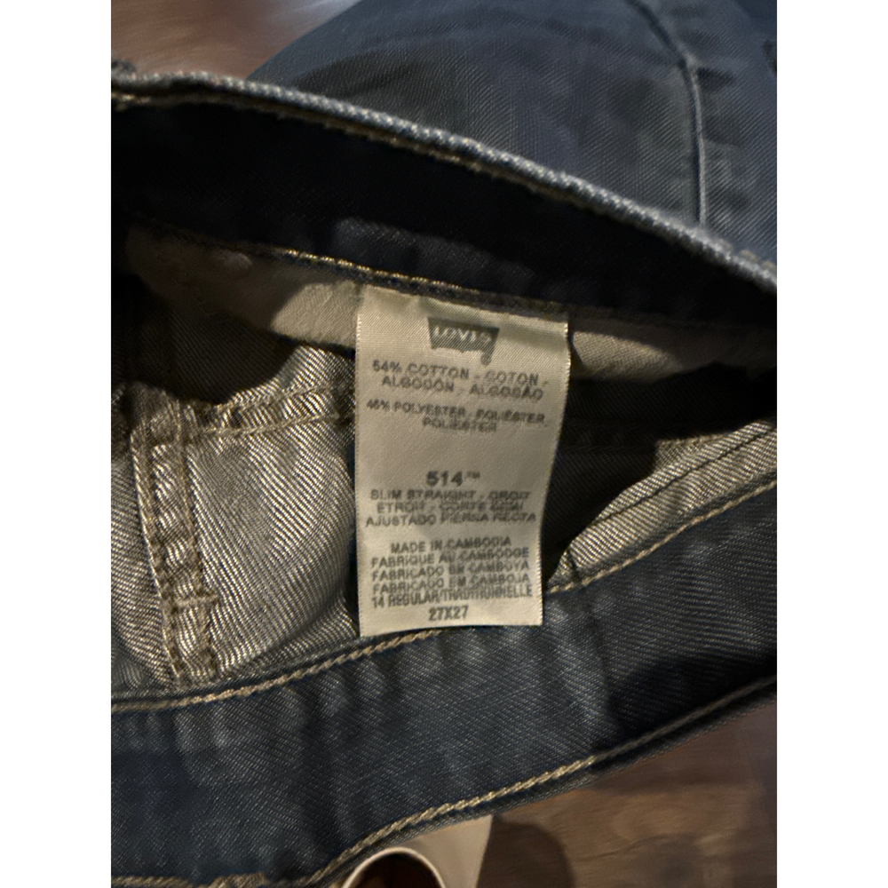 Levi's Levis 514 Slim Straight Denim Jeans Size 27x27 in Blue